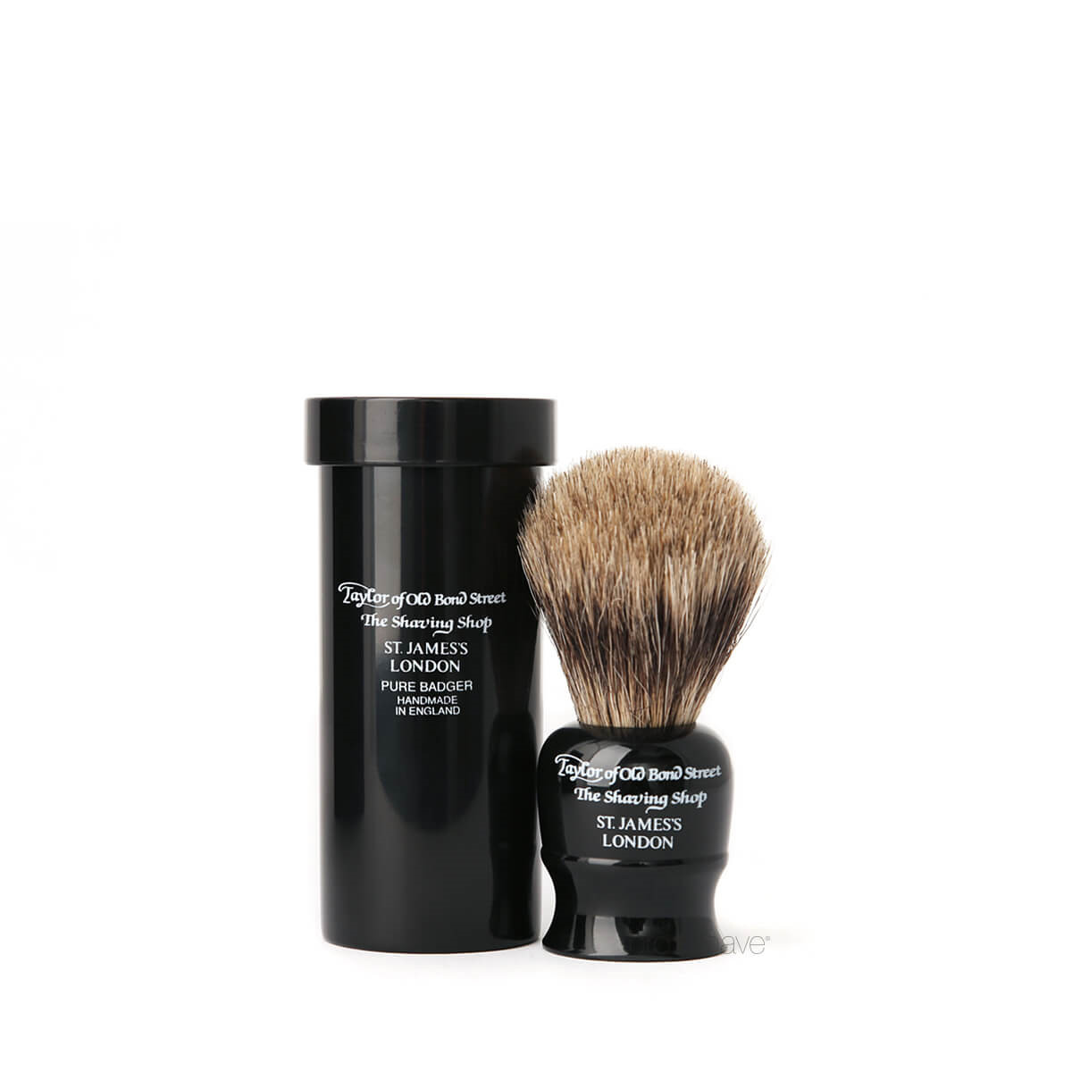 Taylor Of Old Bond Street Rejsebørste I Rør  Pure Badger  Sort