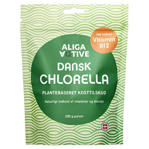 - Veganskaliga Aqtive Dansk Chlorella Pulver