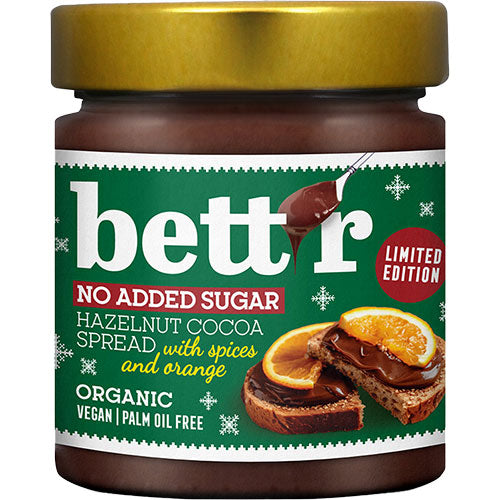 - Veganskbettâ   Smørepålæg Hasselnød Kakao Med Orange  økologisk